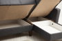 Atelier Del Sofa Polya - Sofá cama esquinero Gris oscuro